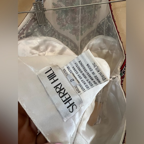 Sherri Hill two piece gown tulle skirt full floor length - Picture 8 of 12